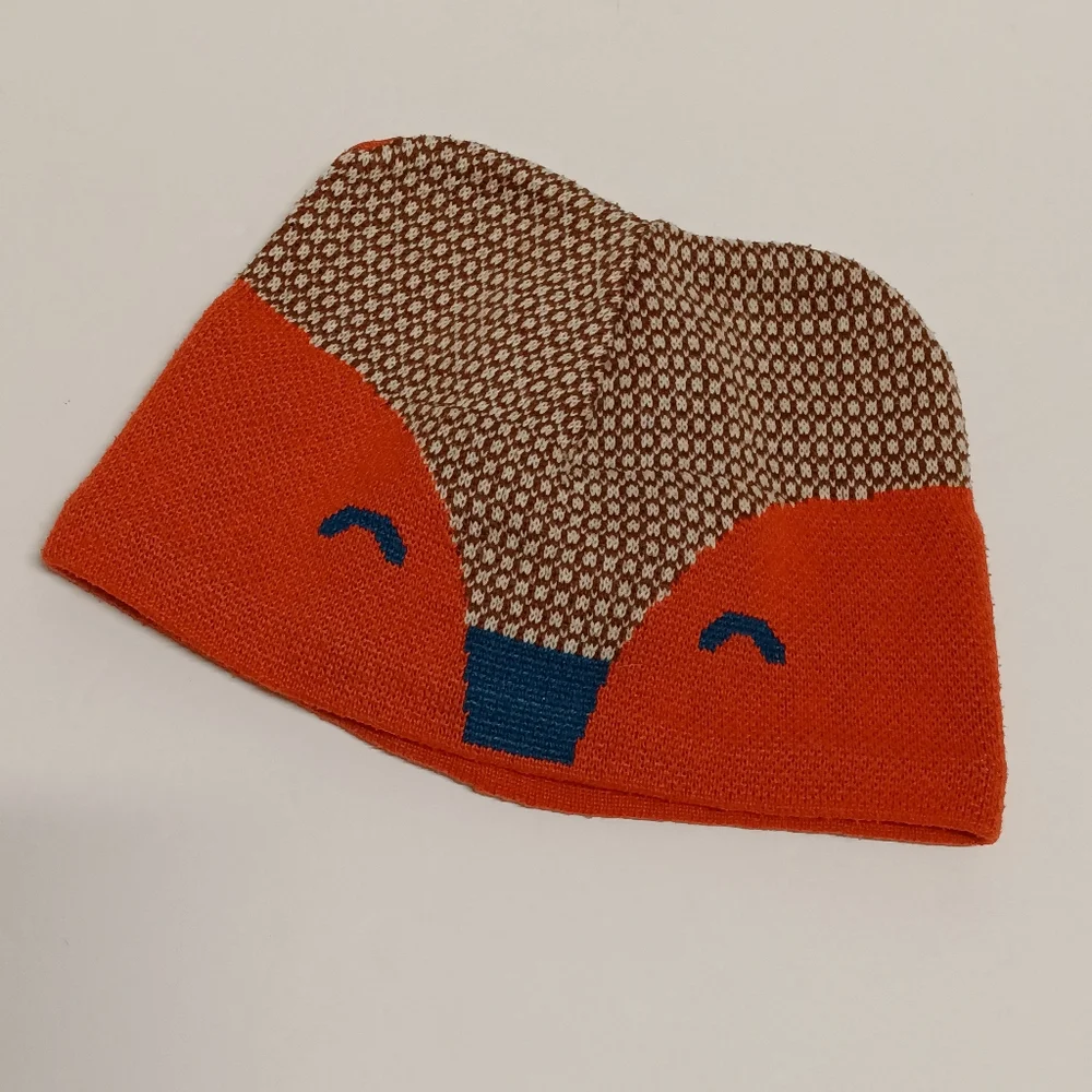 Patagonia Baby Animal Friends Beanie Fox Henna Brown 18-24 Months